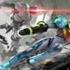 Metroid's Samus fighting enemies with style..