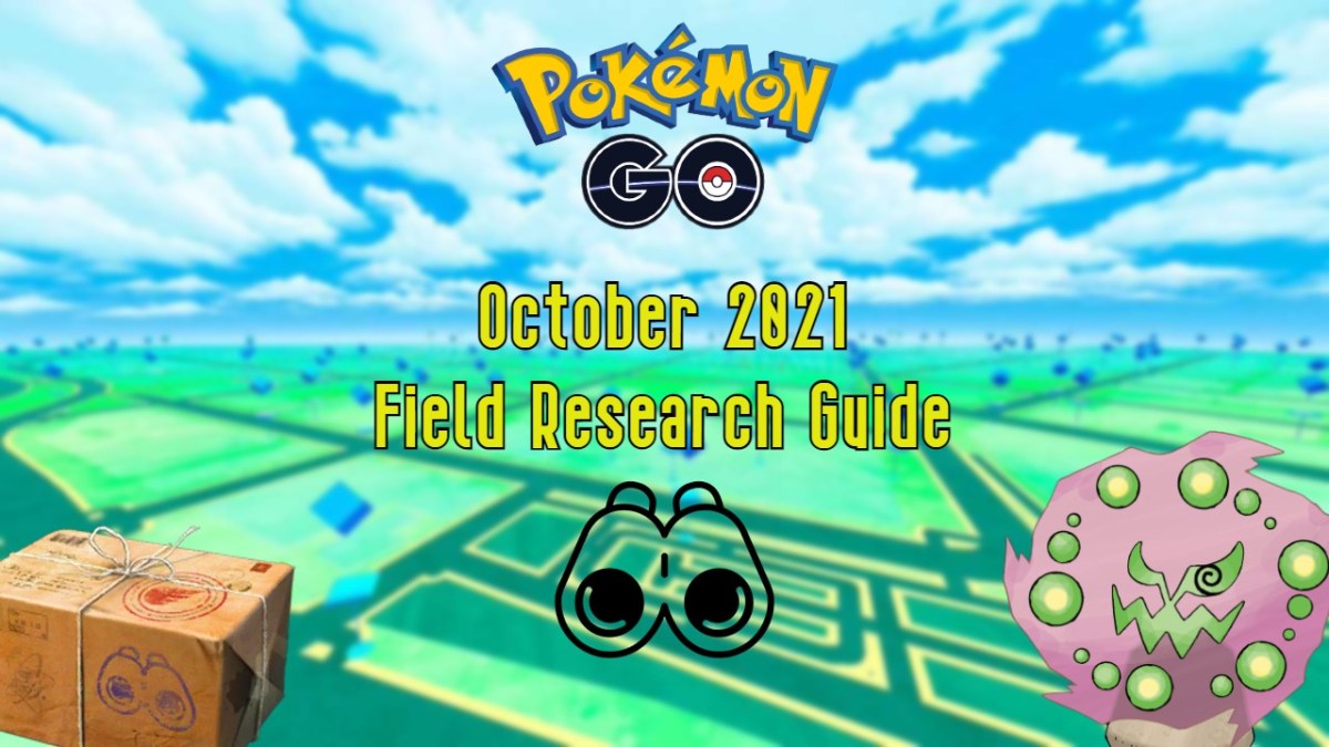 Pokémon Go October 2021 Field Research Guide featuring Spiritomb