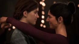 Ellie and Dina at a party in The Last of Us Part II