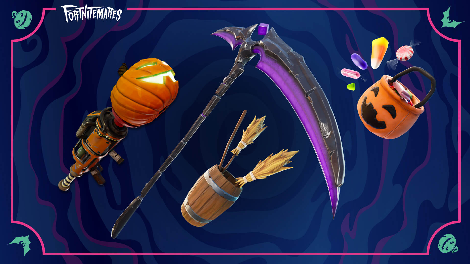Fortnite pumpkin launcher and witch brooms