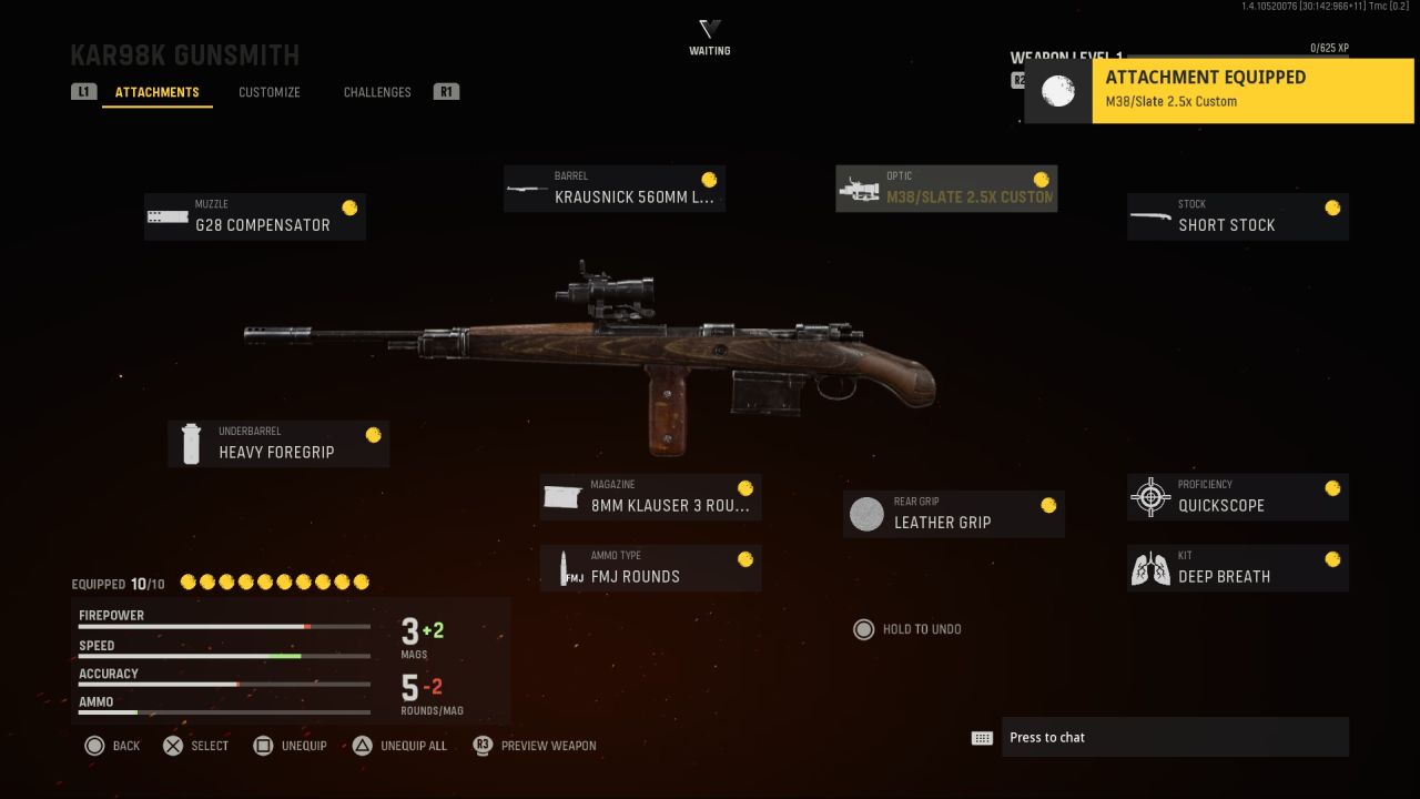 Best Vanguard Kar98k Loadout Attachments, Perks, Class Setup Attack