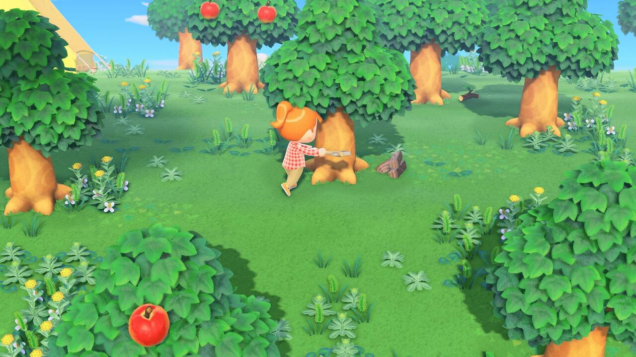 Collecting wheat in Animal Crossing New Horizons image