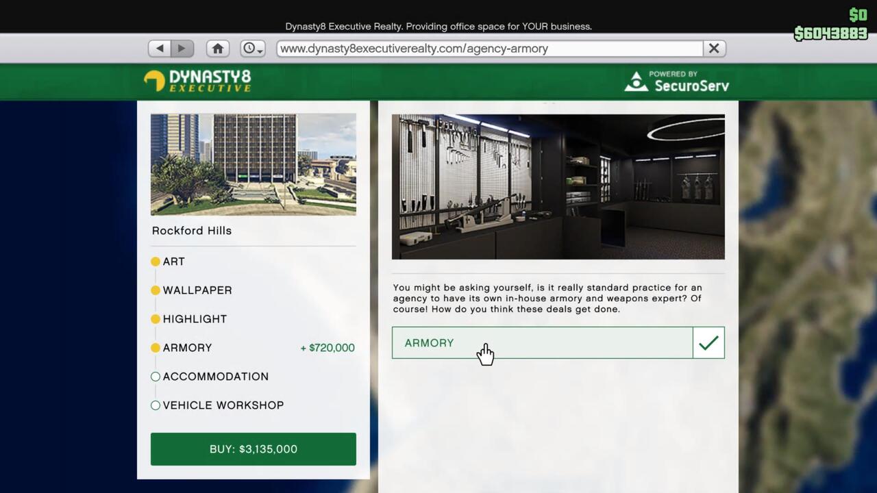 GTA Online Best Agency Upgrades Armory, Vehicle and More