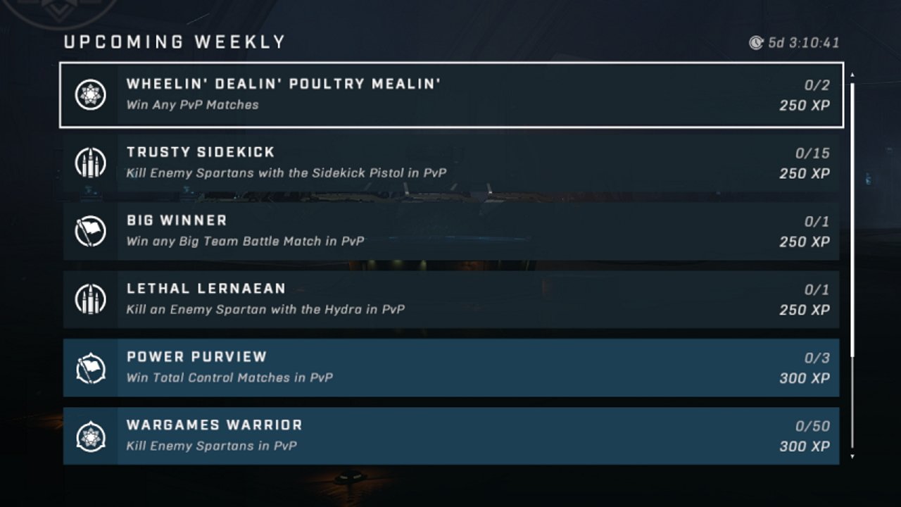 Halo Infinite Weekly Challenges