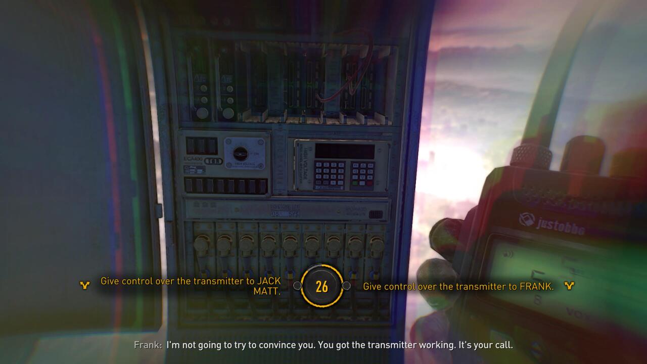 Dying Light 2 Give Control of the Transmitter to Jack Matt, Frank, or