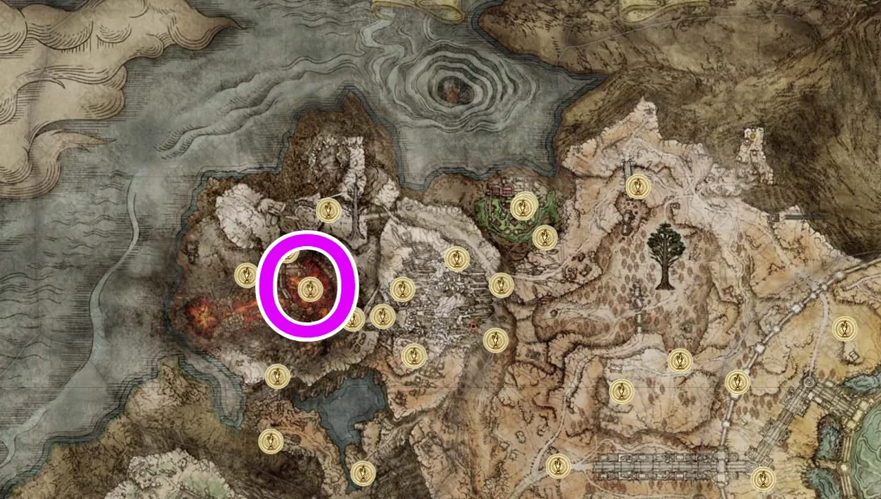 Elden-Ring-Volcano-Manor-Location-Map