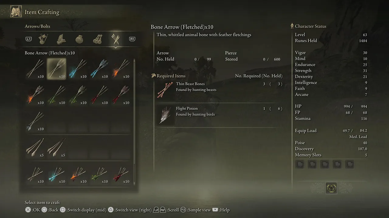 Elden Ring: How to Craft Arrows and Crossbow Bolts. 