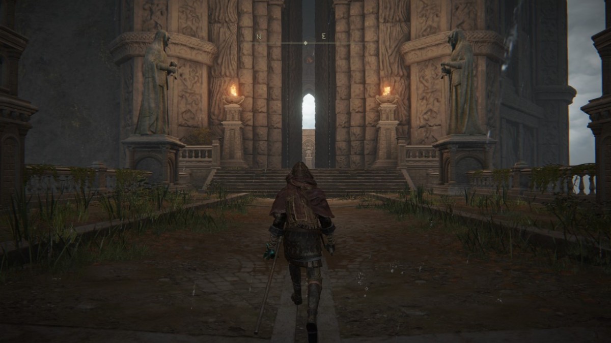 The entrance to the tower where you power up Godrick's Rune
