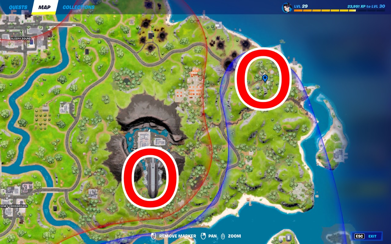 Fortnite Deliver a Tank to a Seven Outpost Locations Map Attack of