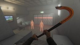 A player sneaking up an enemies in Bonelab
