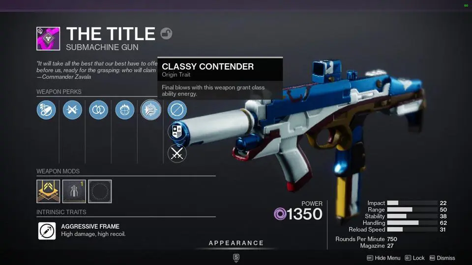 The Title God Roll in Destiny 2