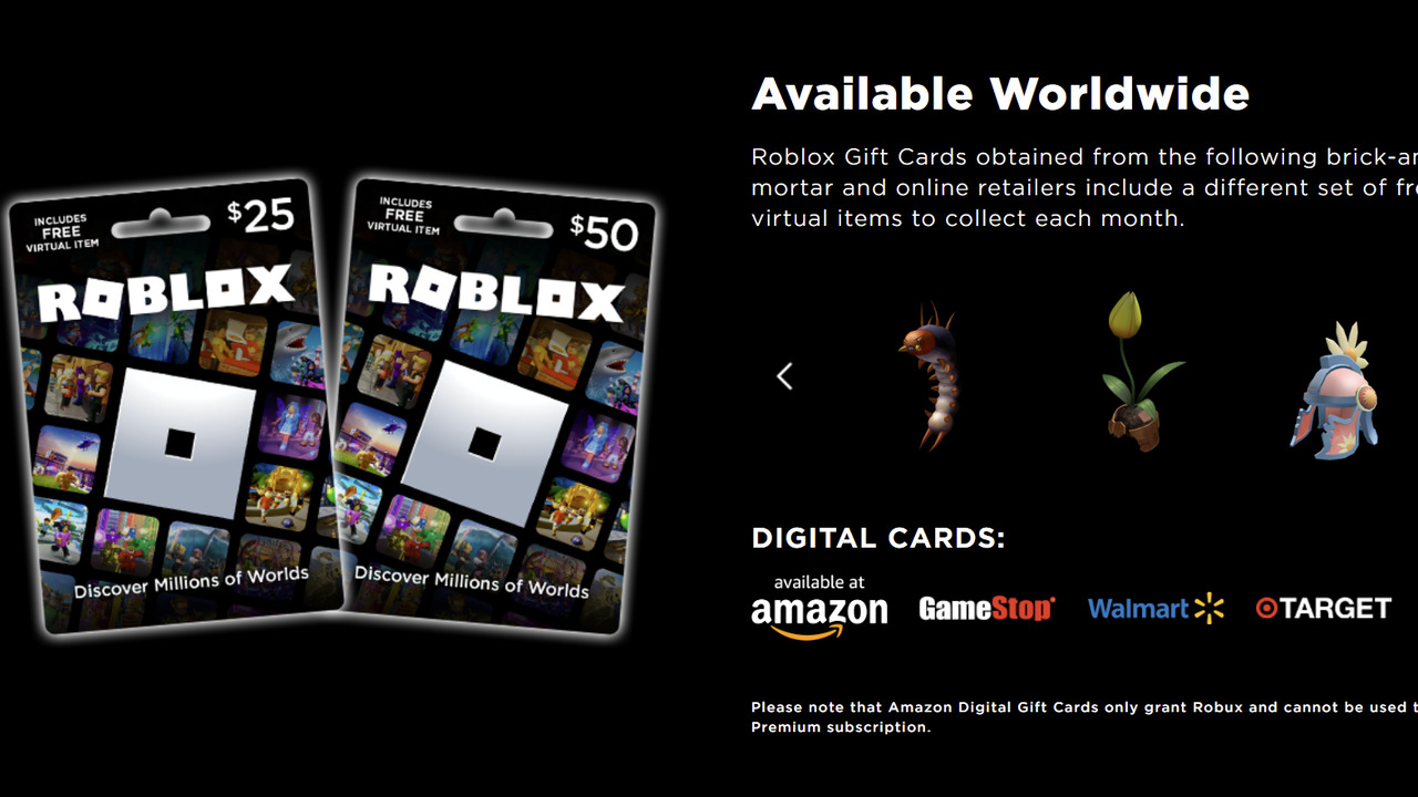 Roblox Gift Cards Include Free Avatar Items in May 2022: Here's