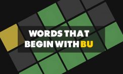 Wordle Words That Begin with the letters BU