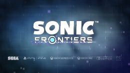 A screenshot from the trailers showing the Sonic Frontiers Title