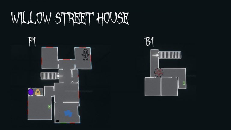 Карта willow street house phasmophobia