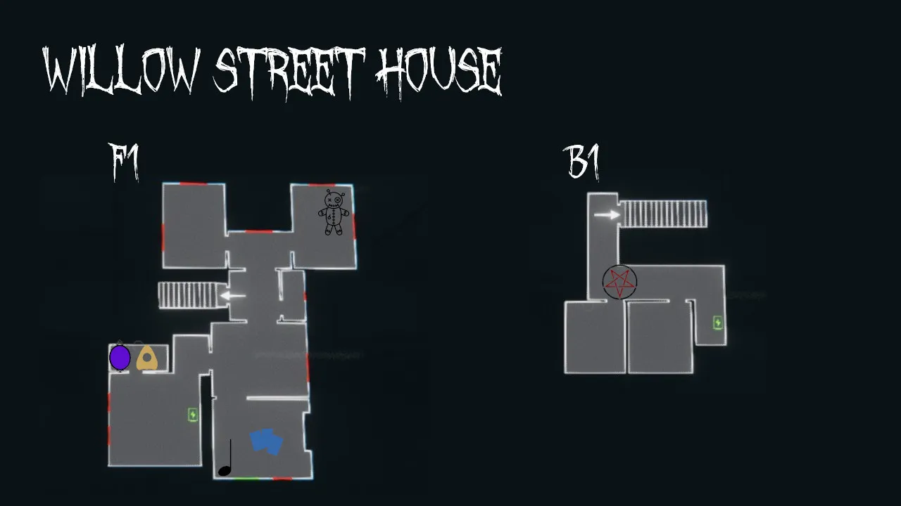 Phasmophobia-Willow-Street-House-Map