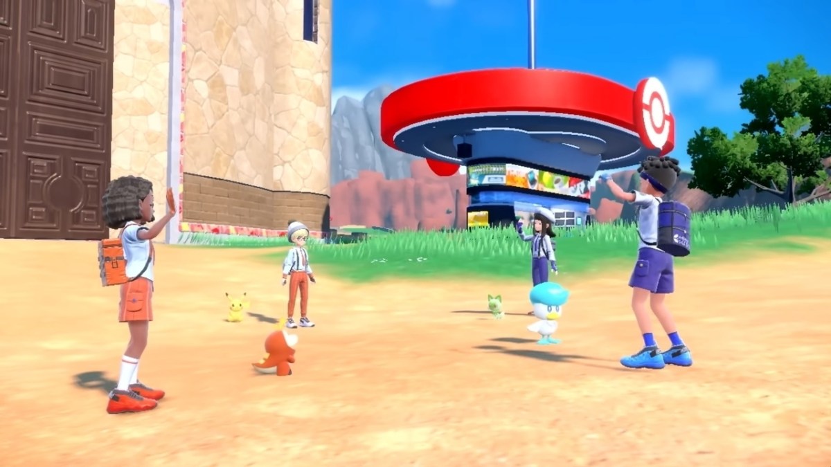 A Screenshot showcasing the multiplayer portions of Pokemon Scarlet and Violet