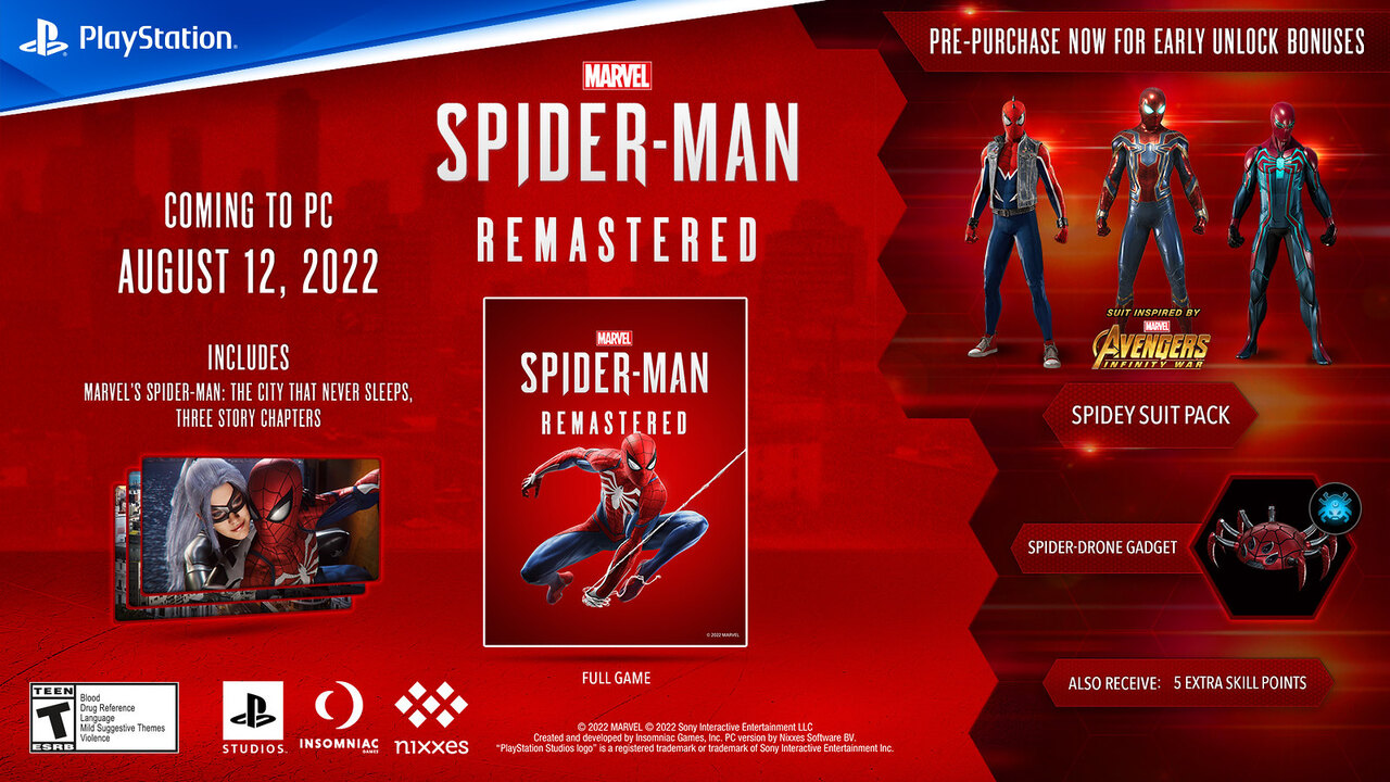 Spider-Man-Remastered-for-PC-Pre-Order-Bonuses