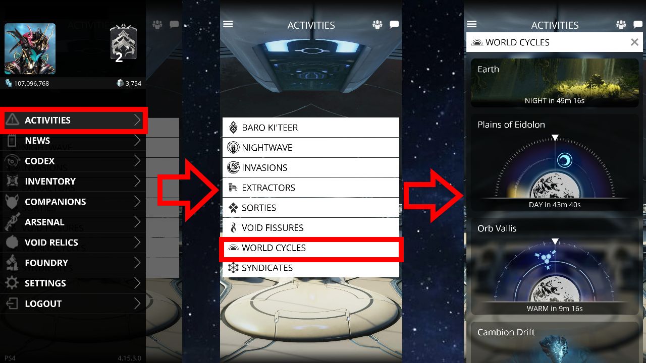 How to Check the Earth Day and Night Cycle in Warframe Attack of the