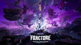 Fortnite Fracture Event Poster featuring the Island being destroyed