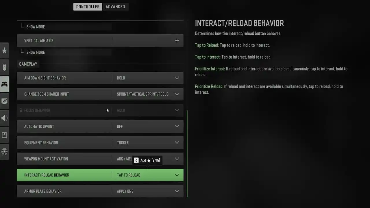 Interact-and-Reload-Behavior