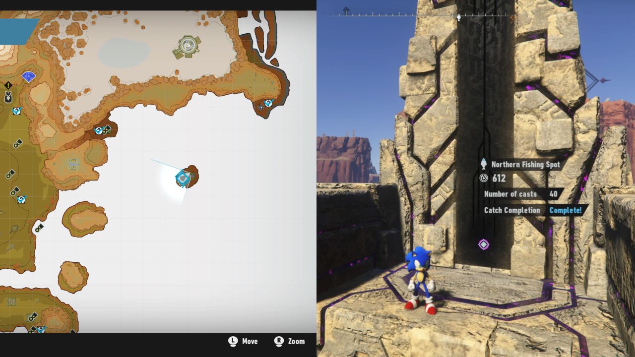 Sonic Frontiers Fishing Spots: All Fishing Locations on Each Map ...
