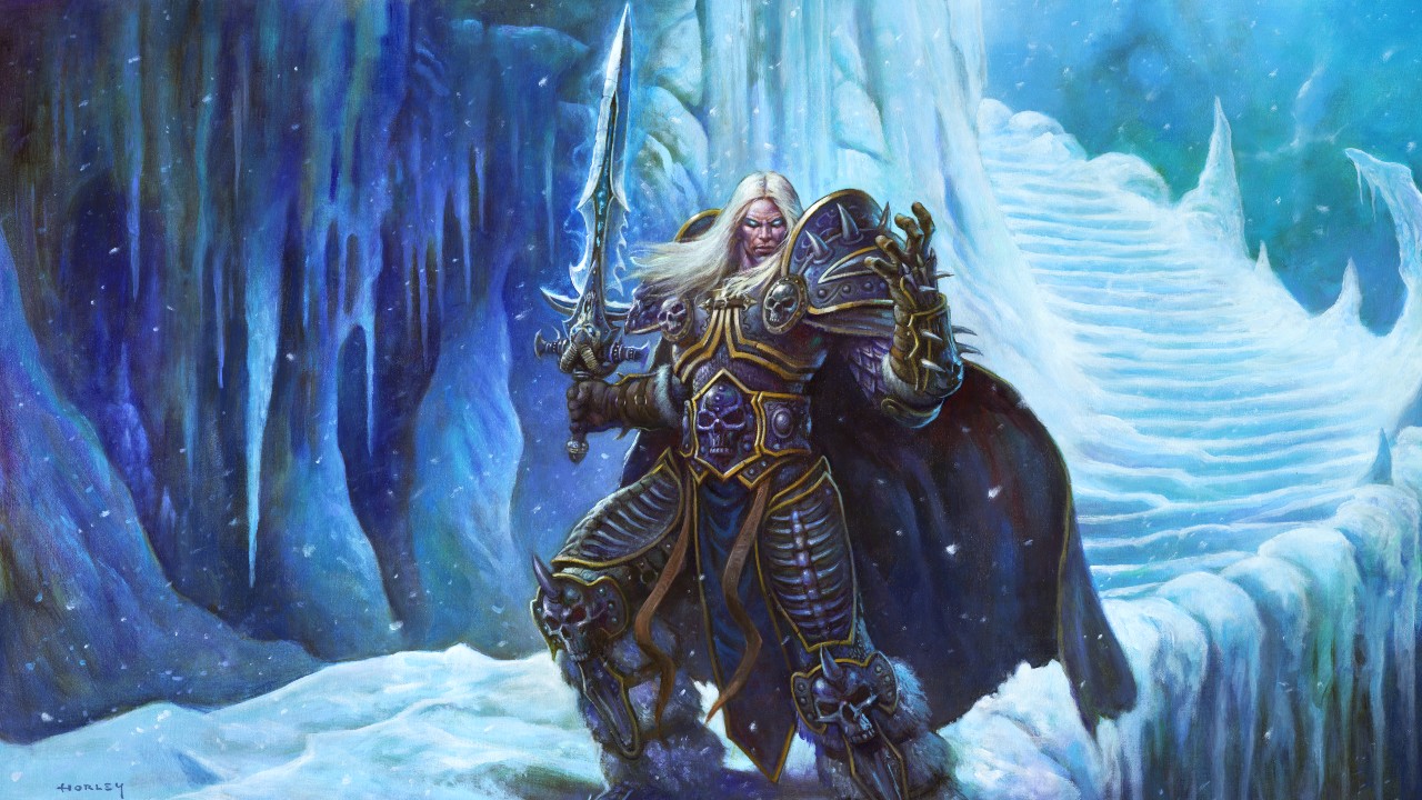Arthas, the Lich King. The Death Knight's 1000 wins portrait