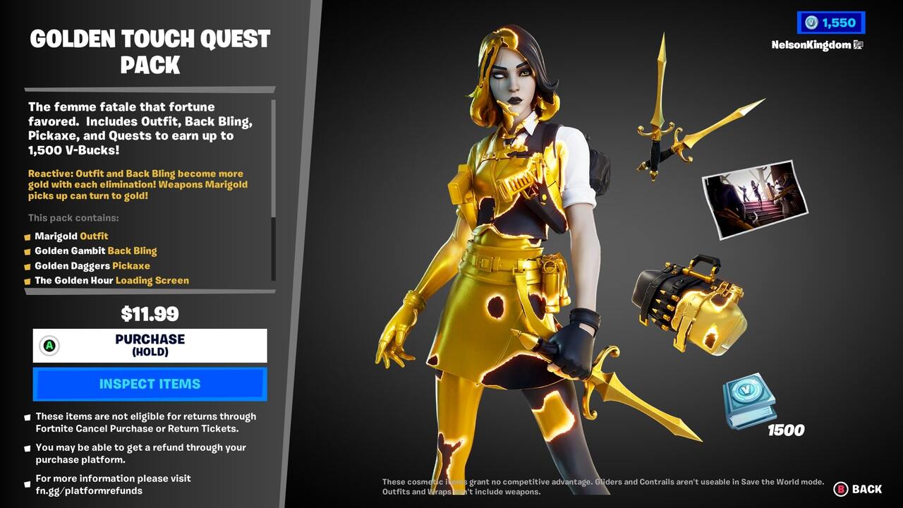 Fortnite-Golden-Touch-Quest-Pack