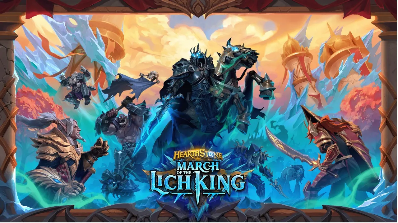 Hearthstone Death Knight Class Full Explanation Attack Of The Fanboy   Hearthstone March Of The Lich King Death Knight Key Art 