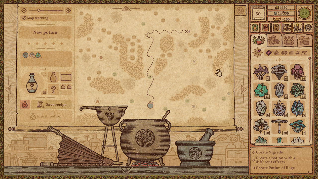 Potion craft alchemist simulator карта зелий