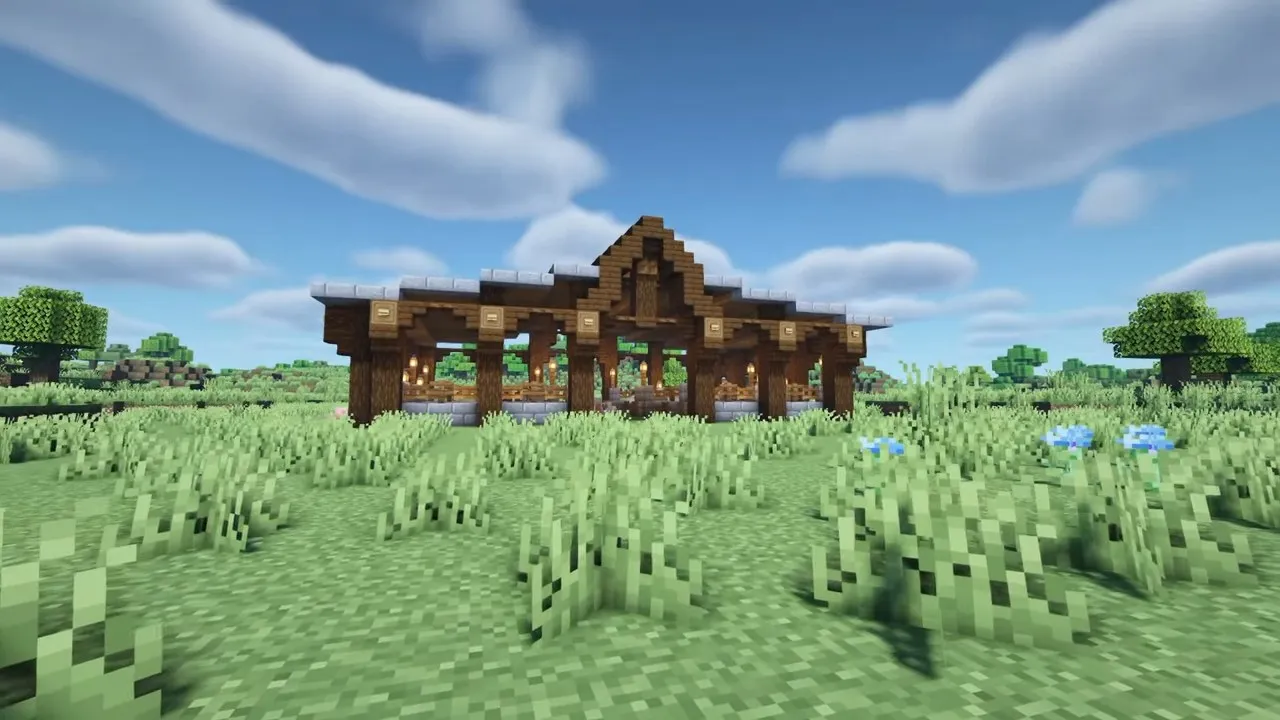 Large-Open-Animal-Barn-Minecraft
