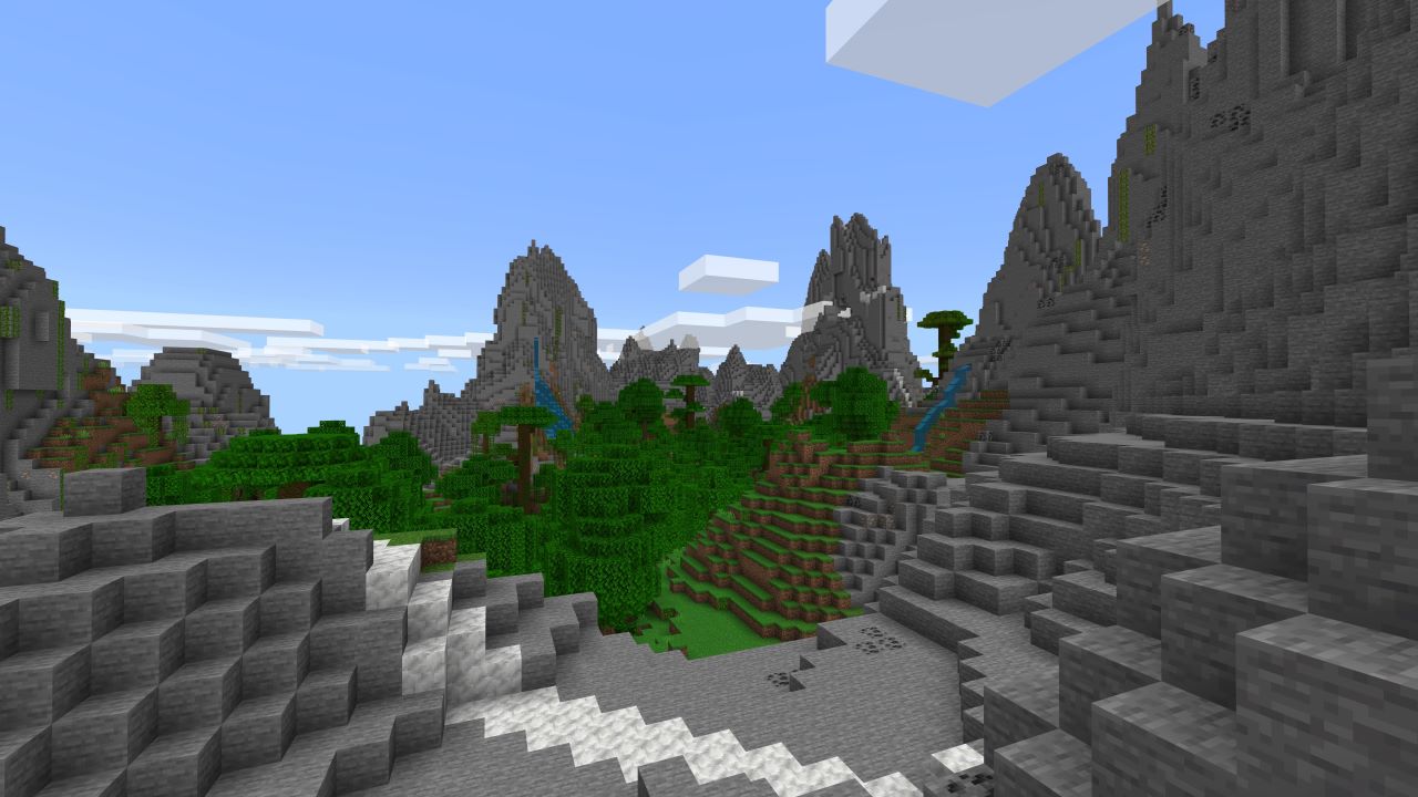 Minecaft-Crater-for-the-Jungle-Seed