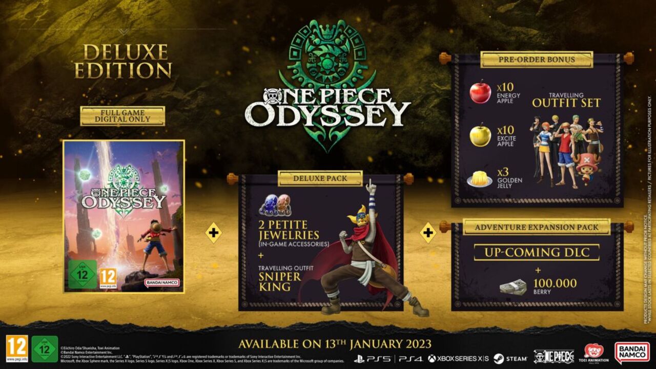 Alle One Piece Odyssey Editionen erklärt Standard Edition, Deluxe