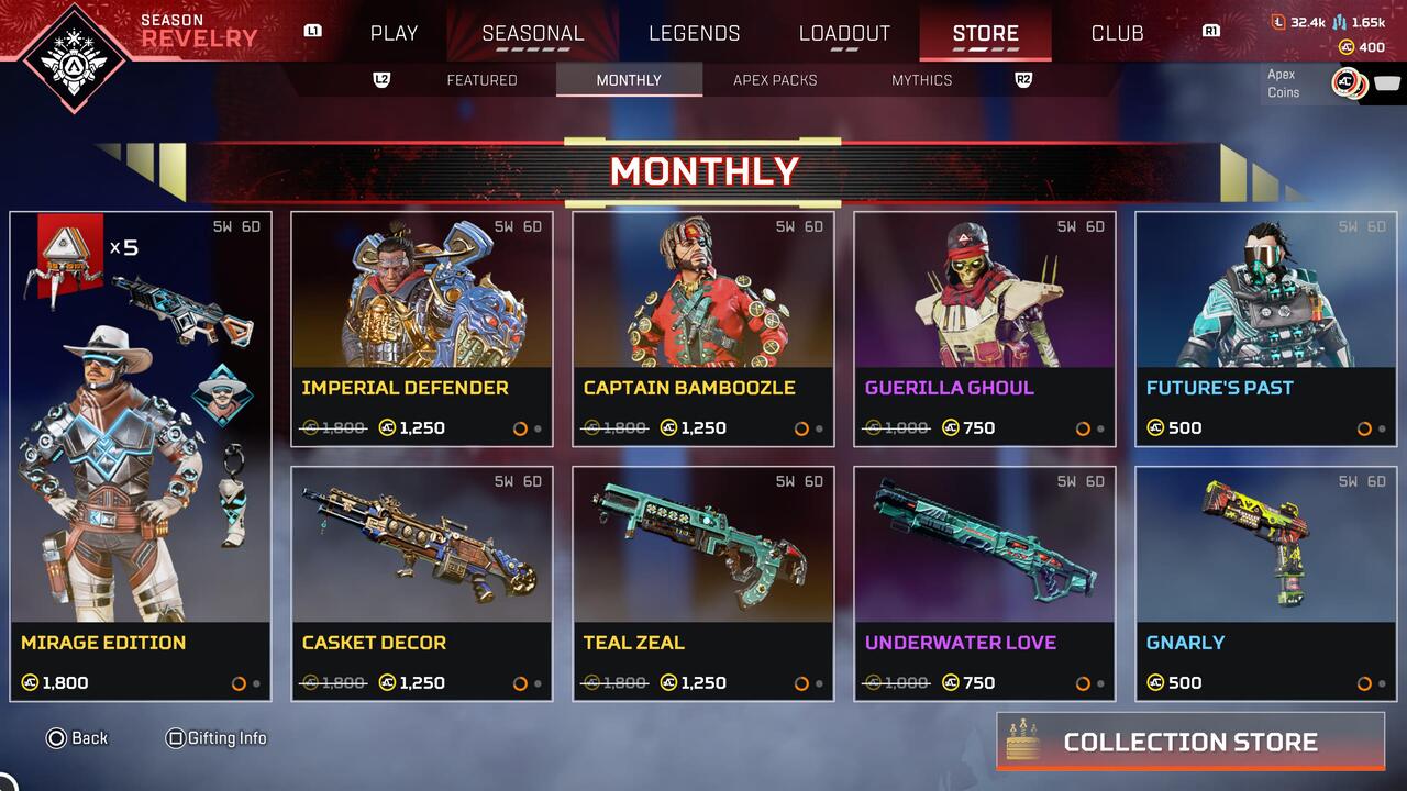 Apex Legends Revelry Item Shop: Event, Featured, Monthly, and More ...