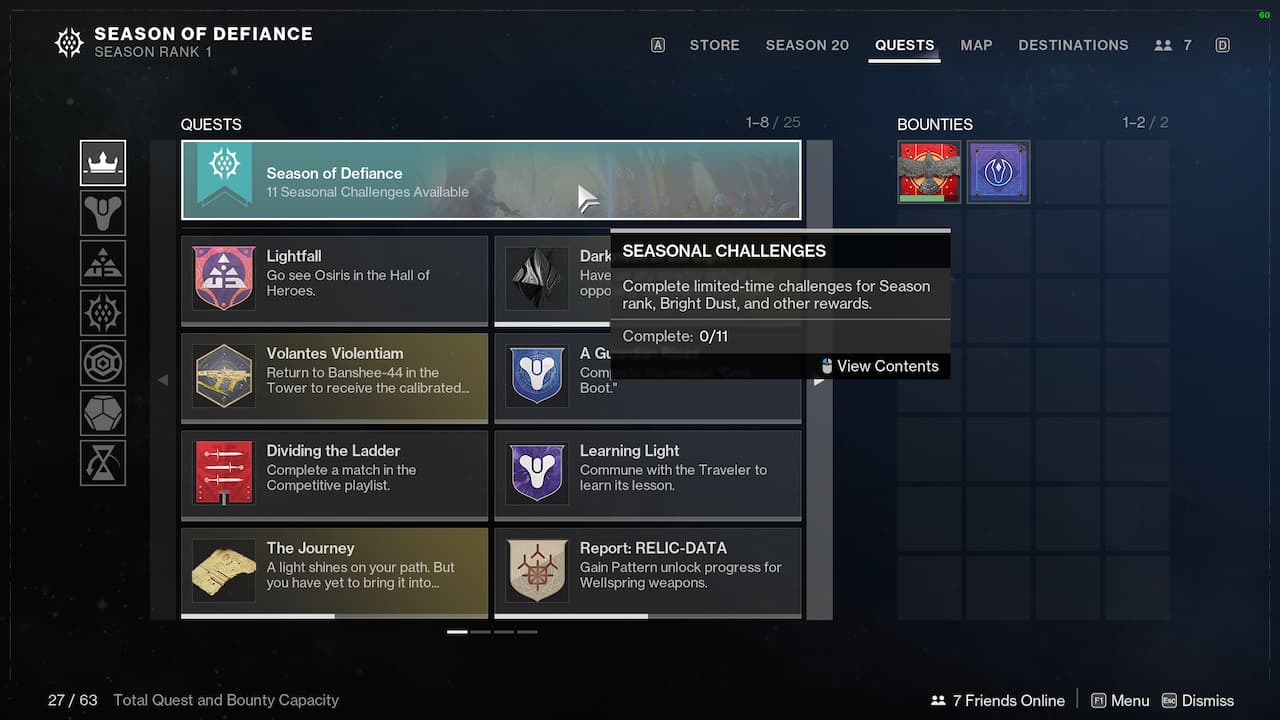 How to View Seasonal Challenges in Destiny 2 Attack of the Fanboy