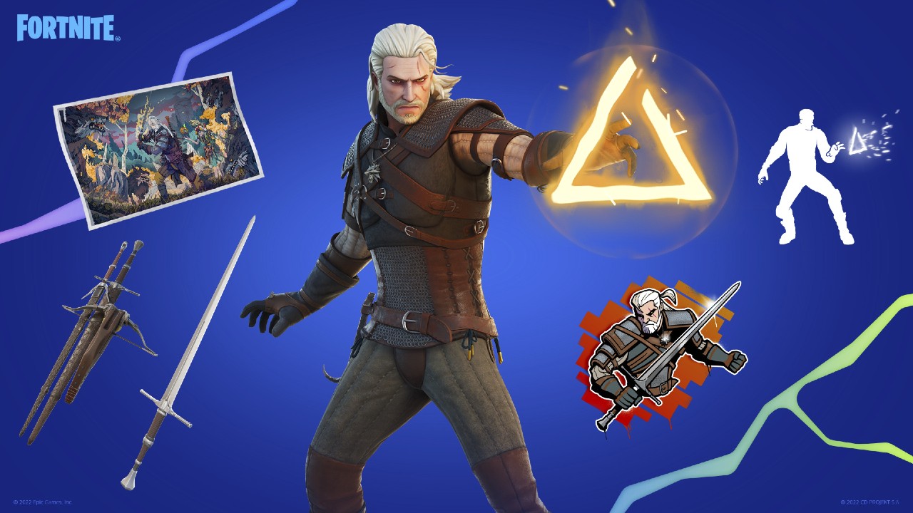 Geralt Fortnite Skin and Rewards
