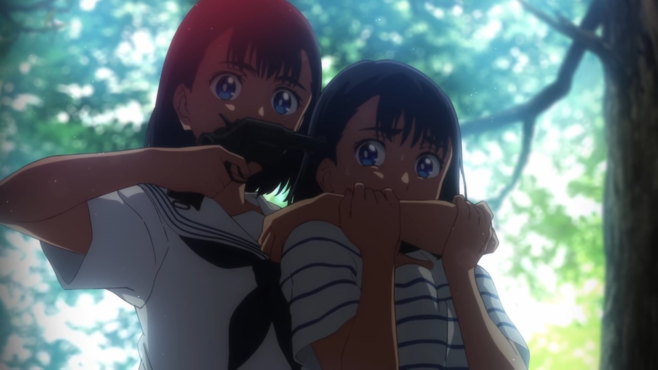 Mio getting shot by her clone