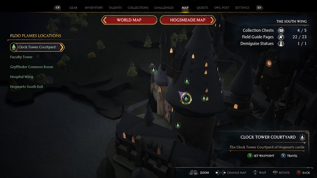 Hogwarts Legacy How to Reach the Faculty Tower Balcony Field Page