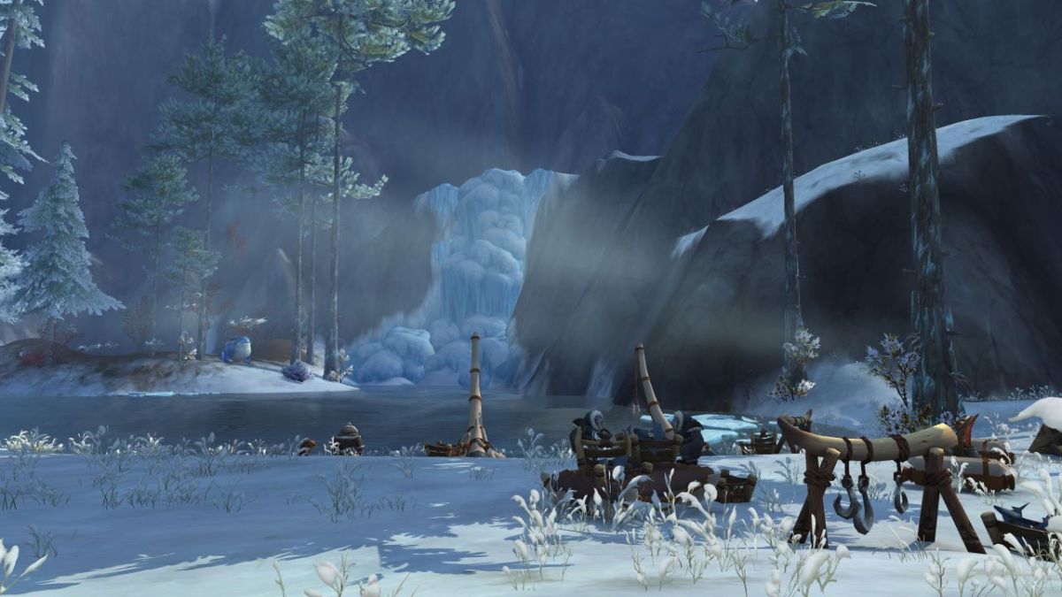 Image of snowy area in World of Warcraft Dragonflight.