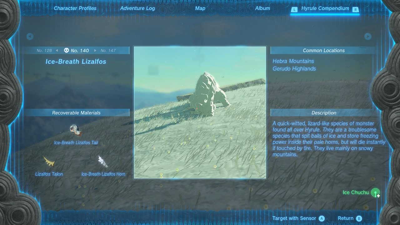 Zelda Tears of the Kingdom Ice Breath Lizalfos Locations and Farming ...