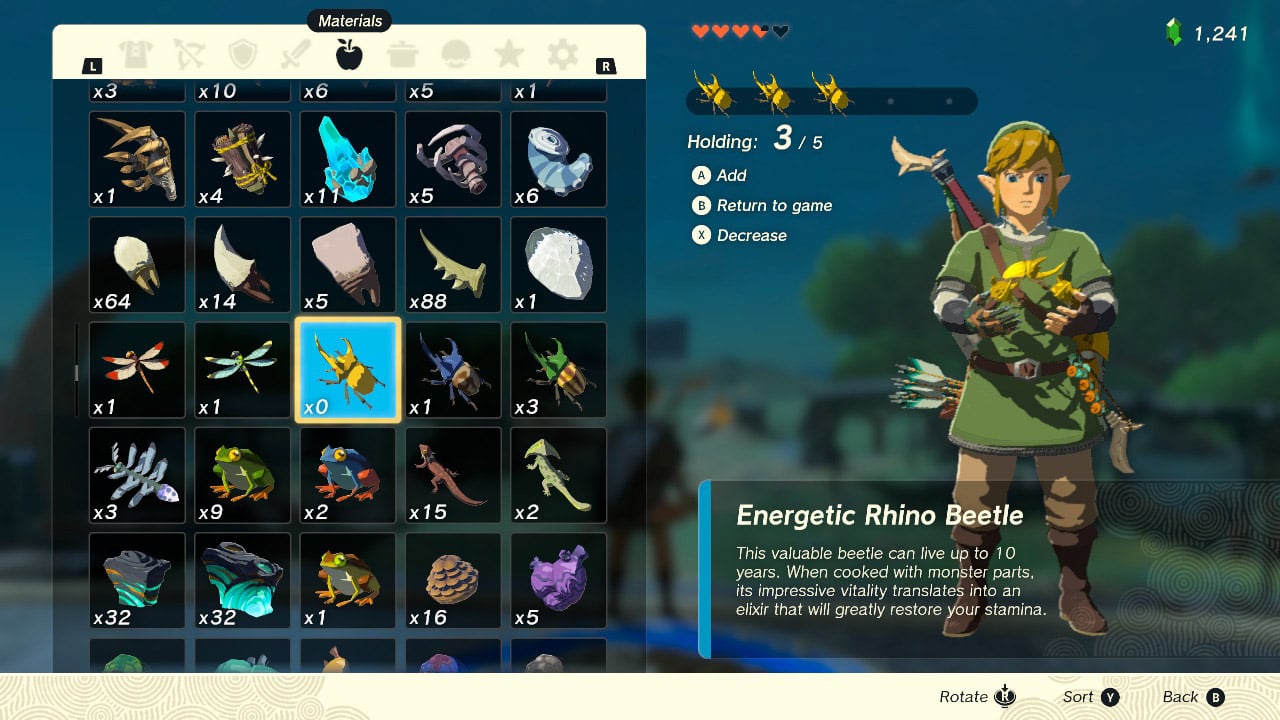 Zelda Tears of the Kingdom Energetic Rhino Beetle Locations and Farming ...