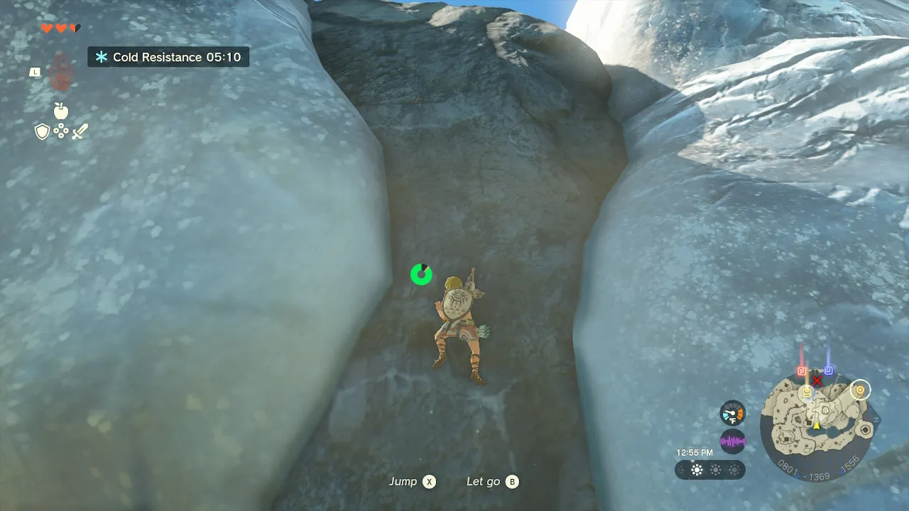 Zelda-Tears-of-the-Kingdom-Ice-Mountain-Shrine-Climbing