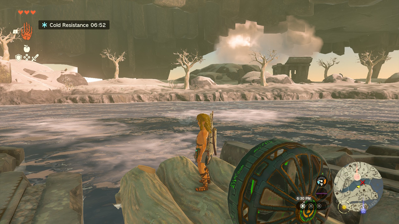 Zelda-Tears-of-the-Kingdom-Ice-Mountain-Shrine-Raft