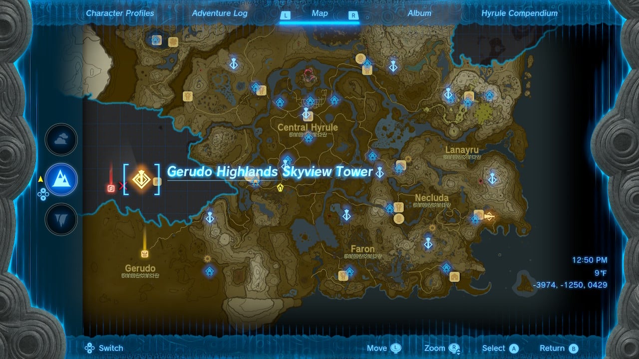 How to Unlock Gerudo Highlands Skyview Tower in Zelda: Tears of the ...