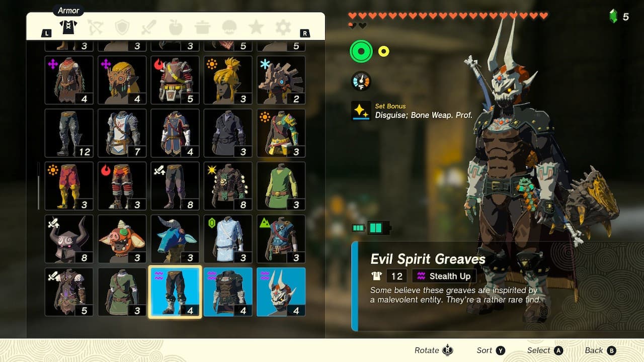 Zelda Tears of the Kingdom Armor Upgrade List All Material Costs and