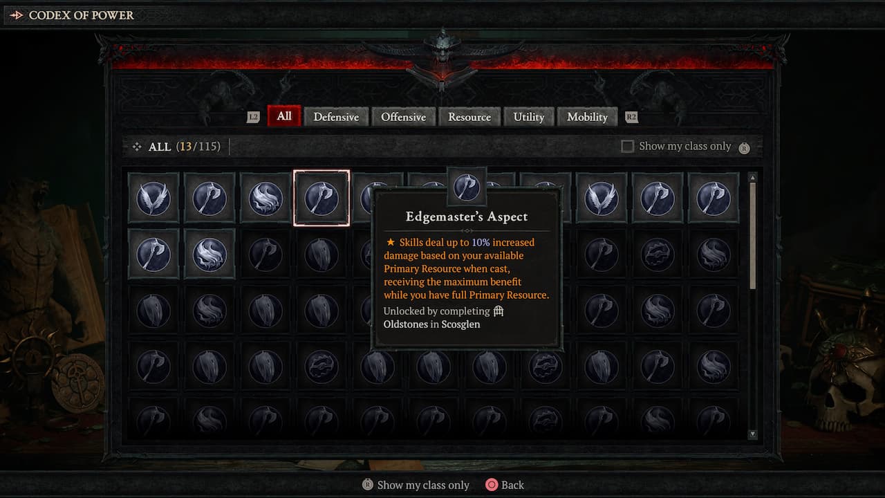Edgemaster's Aspect Location Diablo 4
