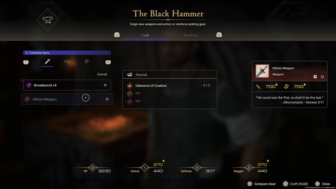 How to Craft Ultima Weapon in Final Fantasy 16 Attack of the Fanboy