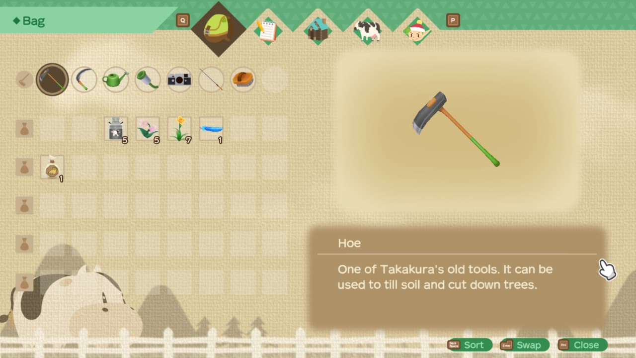 story-of-seasons-items-and-quest-menu