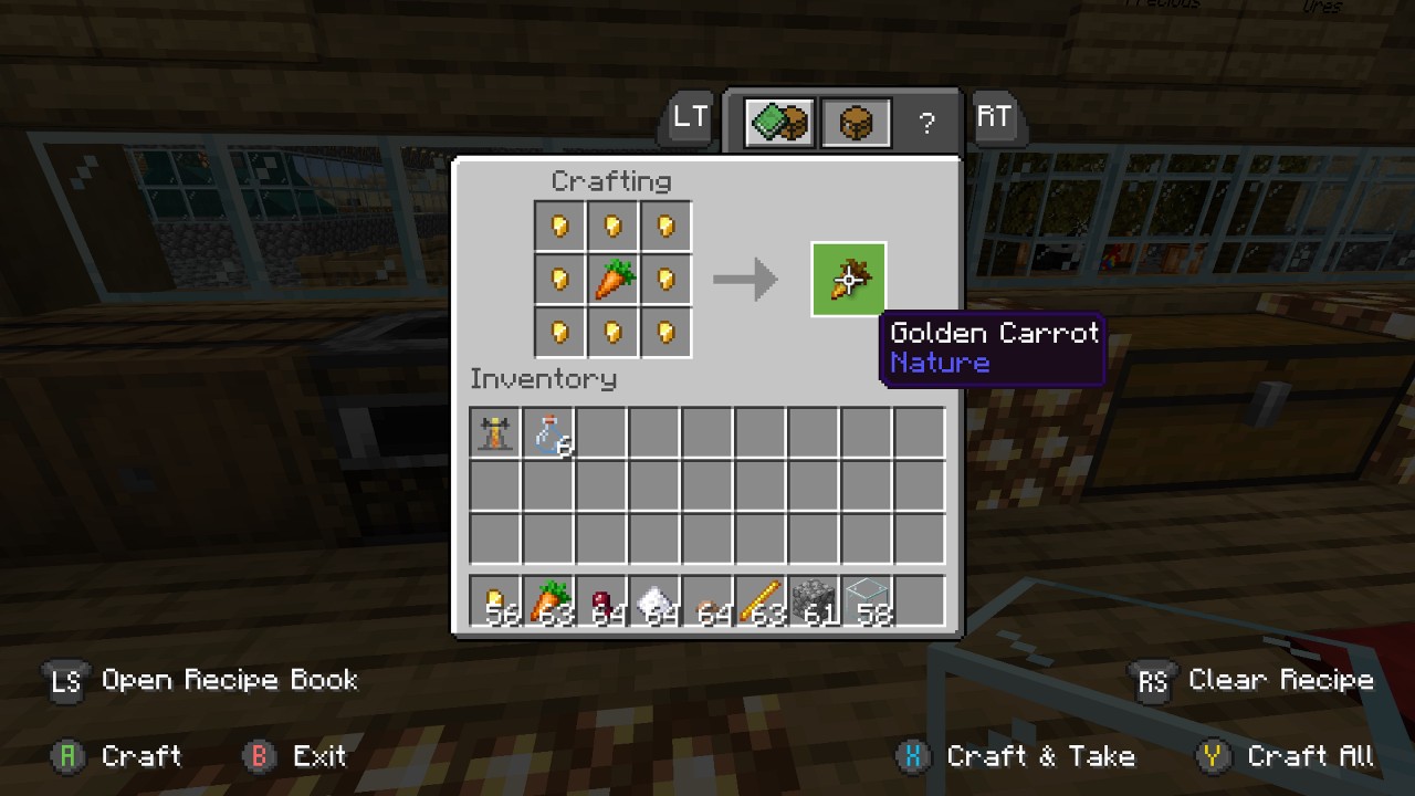 Crafting-Golden-Carrot-Minecraft