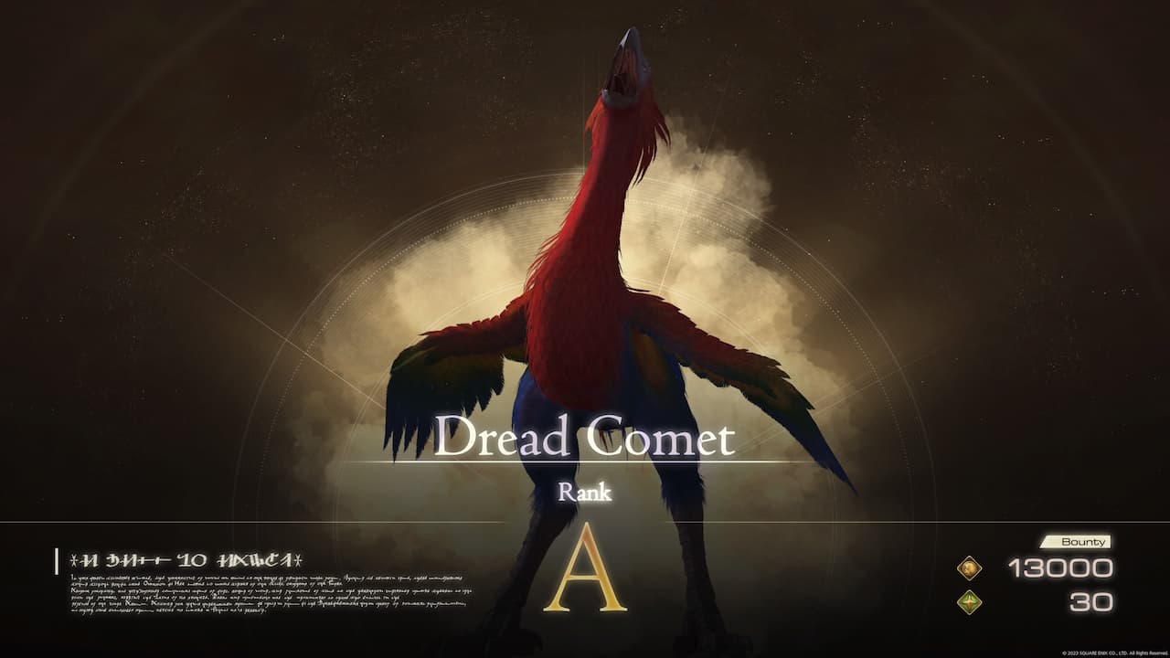 Dread Comet Hunt Location Final Fantasy 16